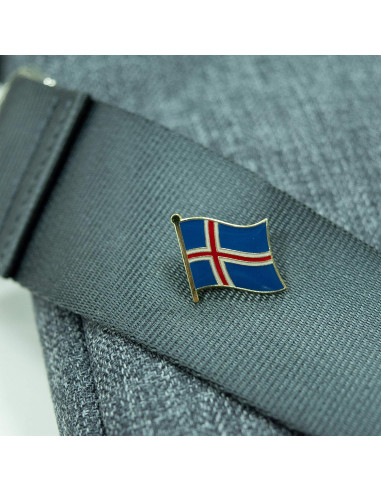 Kit Parche y Pin Bandera Islandia A-ONE - 2 Piezas