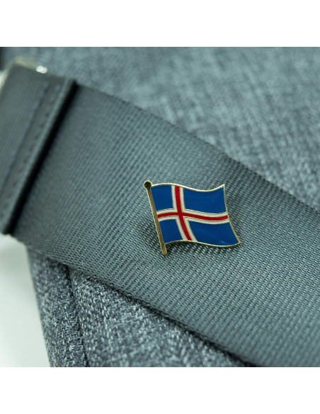 Kit Parche y Pin Bandera Islandia A-ONE - 2 Piezas