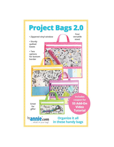 Patrón de Bolsas de Proyecto By Annie 2.0 - 4 Tamaños