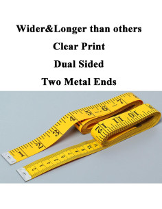 Cinta Métrica BSLINO 3pcs 300cm Fibra de Vidrio Doble Escala 2