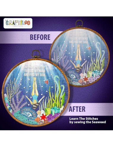 Kit de Bordado CRAFTILOO Into The Water para Principiantes