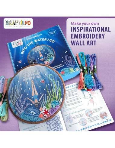 Kit de Bordado CRAFTILOO Into The Water para Principiantes