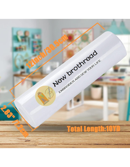 Estabilizador de Bordado Autoadhesivo New Brothread 30.48x27.43m
