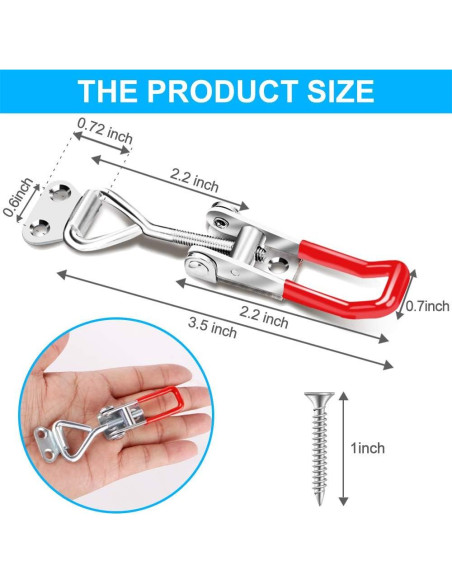 6 Abrazaderas de Palanca Toggle Vicuna R 4001 Ajustables 150kg
