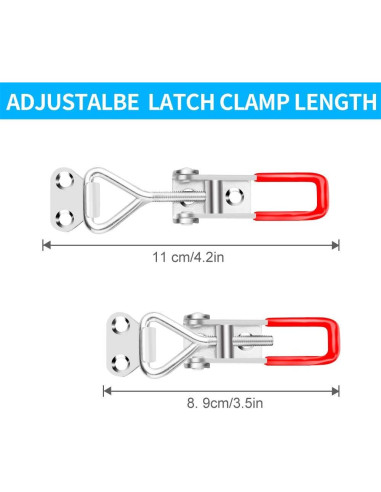6 Abrazaderas de Palanca Toggle Vicuna R 4001 Ajustables 150kg