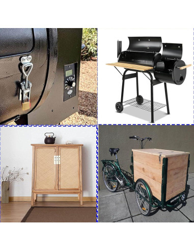 4 Pestillos de Palanca Ajustables EVANCENT 1320lbs Metal Negro