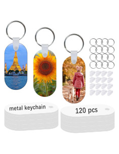 120 Llaveros de Sublimación Doble Cara GEKIXUTP - Aluminio