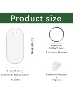 120 Llaveros de Sublimación Doble Cara GEKIXUTP - Aluminio 2