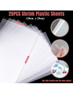 BAPHILE Hojas de Plástico Retráctil 25 Piezas 28.9x20.3 cm 2