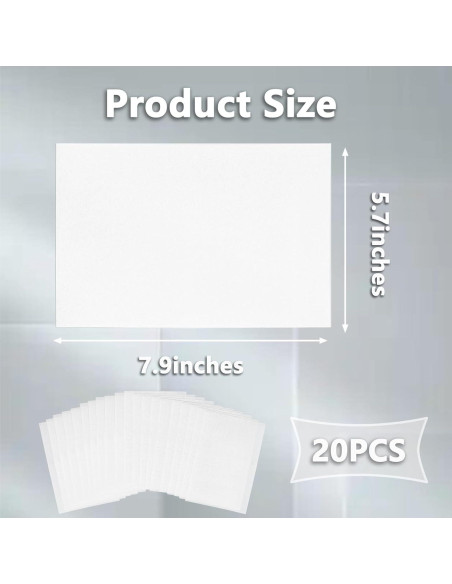 Hojas de Plástico Shrinky Dink Mecefeno 20 Piezas 20.1x14.5 cm