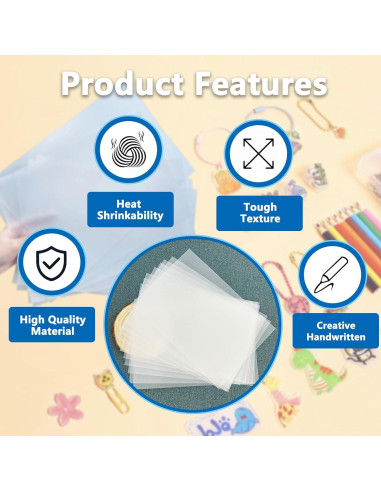 Hojas de Plástico Shrinky Dink Mecefeno 20 Piezas 20.1x14.5 cm