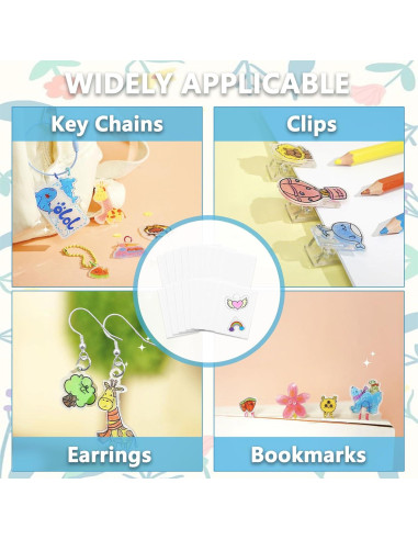 Hojas de Plástico Shrinky Dink Mecefeno 20 Piezas 20.1x14.5 cm