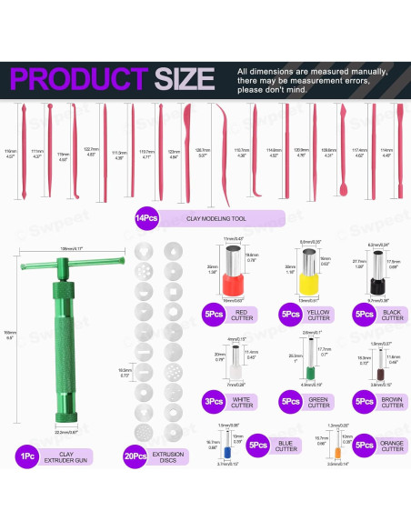 Kit de Herramientas de Pastelería Swpeet 122Pcs Verde