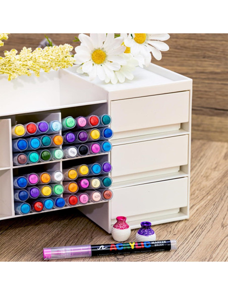 Marcadores de Pintura Acrílica Guangna 72 Colores Punta Pincel