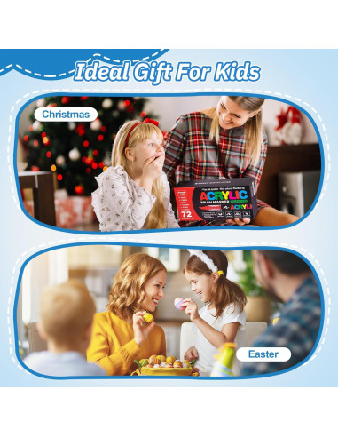 Marcadores de Pintura Acrílica Guangna 72 Colores Punta Pincel