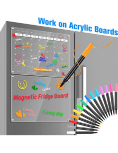 Marcadores de Tiza Líquida OORAII 14 Piezas 12 Colores 1mm 2