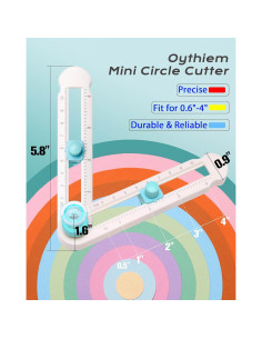 Cortador Circular Oythiem para Manualidades 1.52-10.16 cm Verde 2