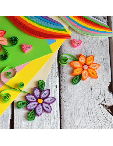 Tiras de Quilling PATIKIL 240pcs Papel 5mm x 53cm Púrpura