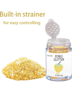 Polvo Brillante Comestible Dorado Colaele 5g Decoración Pasteles 2