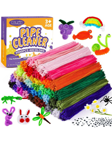 Limpiapipas Caydo 360 Piezas 40 Colores para Manualidades