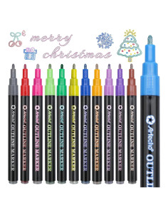 Marcadores Metálicos Artecho 12 Colores Brillantes 2mm