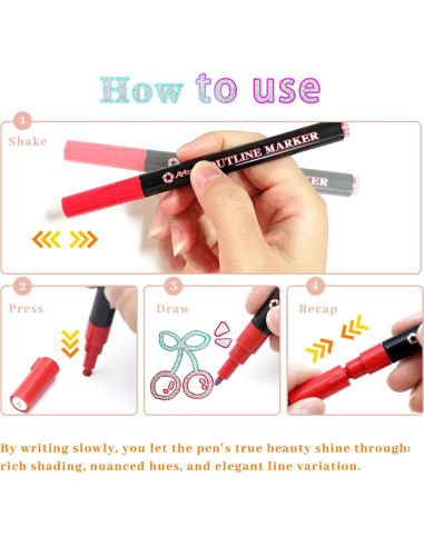 Marcadores Metálicos Artecho 12 Colores Brillantes 2mm