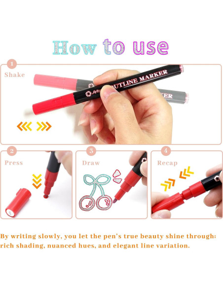 Marcadores Metálicos Artecho 12 Colores Brillantes 2mm