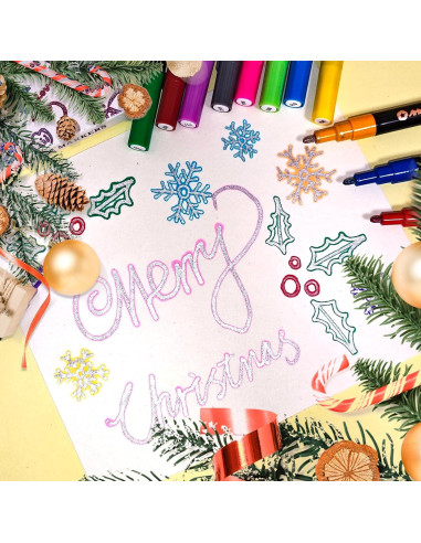 Marcadores Metálicos Artecho 12 Colores Brillantes 2mm