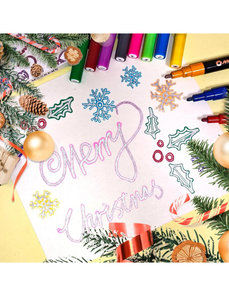 Marcadores Metálicos Artecho 12 Colores Brillantes 2mm