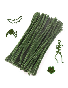 Limpiapipas Verde Oscuro Caydo 100 Piezas 6 mm x 30 cm