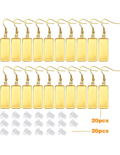 20 Ganchos de Alambre Acero Inoxidable Aylifu con Bandejas 10x25mm 2