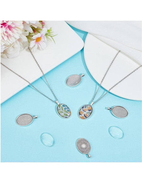 30 Juegos Bandejas Bezel Cabochon SOFPLATE 18x25mm para Joyas