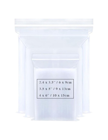 Bolsas de Plástico Reutilizables BornFeel 300pcs 3 Tamaños