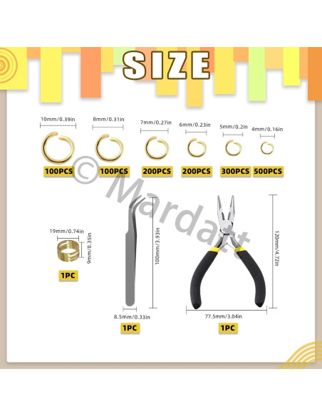 Kit de Fabricación de Joyas Mardatt 1403 Piezas Oro