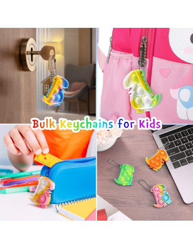 Llavero Antiestrés Dinosaurio PICcircuit - 30 Piezas para Niños