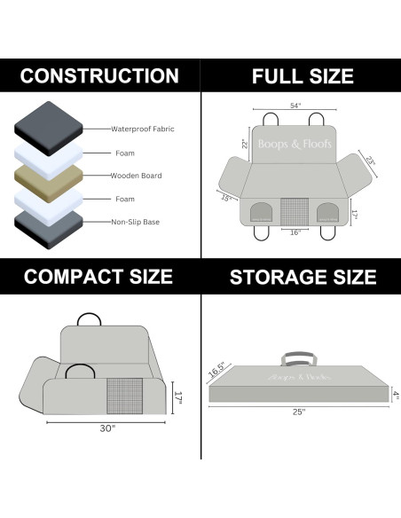 Extensor Convertible para Asiento Trasero de Perros Boops & Floofs