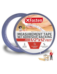 Cinta Métrica Adhesiva XFasten 1.27 cm x 3.66 m 2-Pack
