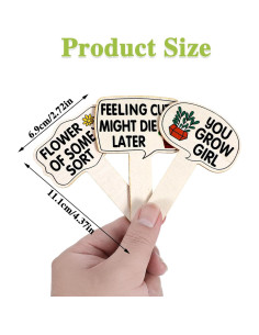 15 Etiquetas de Madera para Plantas Ouligay Impermeables 2