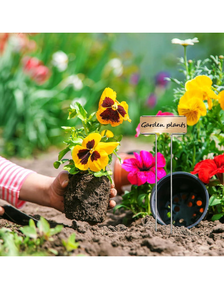 33 Estacas de Jardín de Acero Galvanizado CENNSIOQP con 2 Bolígrafos