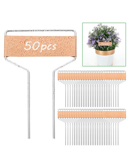 50 Etiquetas de Cobre para Plantas APACALI 10 cm Reutilizables