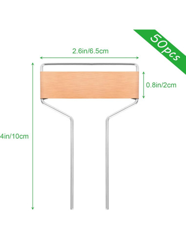 50 Etiquetas de Cobre para Plantas APACALI 10 cm Reutilizables