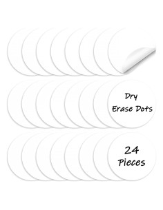 24 Puntos Circulares Adhesivos Borrado en Seco Ysanciuu 28 cm