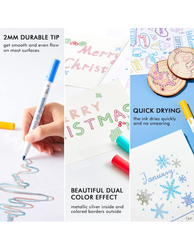 Marcadores Permanentes Doble Línea Shuttle Art 28 Colores Brillantes