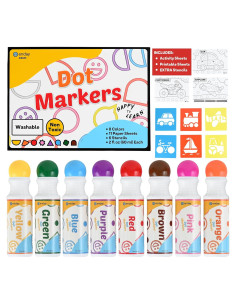 Marcadores de Puntos Lavables Enday - 8 Colores para Niños