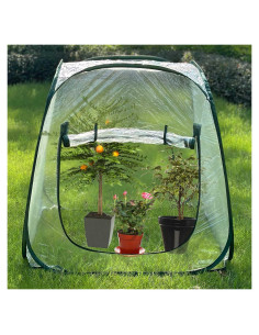 Cubierta Invernadero Pop Up Hkvoxim 99x99x99cm PVC Transparente
