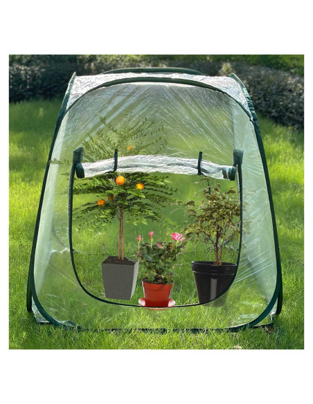 Cubierta Invernadero Pop Up Hkvoxim 99x99x99cm PVC Transparente