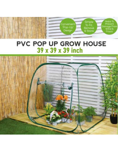 Cubierta Invernadero Pop Up Hkvoxim 99x99x99cm PVC Transparente 2