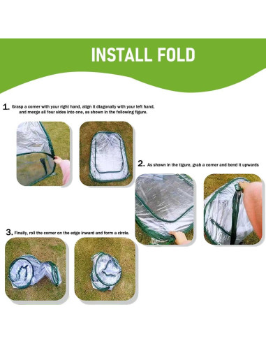 Cubierta Invernadero Pop Up Hkvoxim 99x99x99cm PVC Transparente