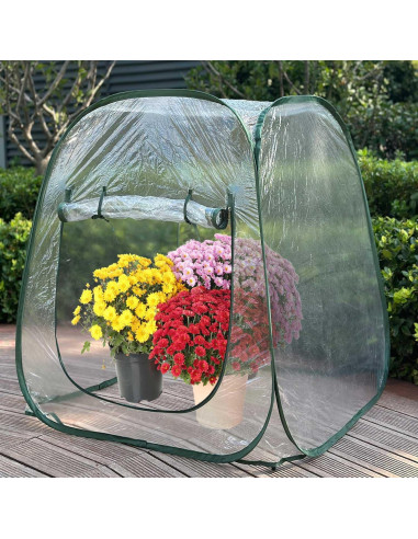 Cubierta Invernadero Pop Up Hkvoxim 99x99x99cm PVC Transparente