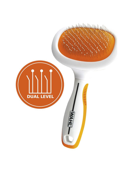 Cepillo Slicker para Mascotas Wahl 858500 - Doble Nivel, Ergonomico